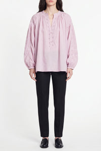 Blouse à col rond Nipoa - Parme