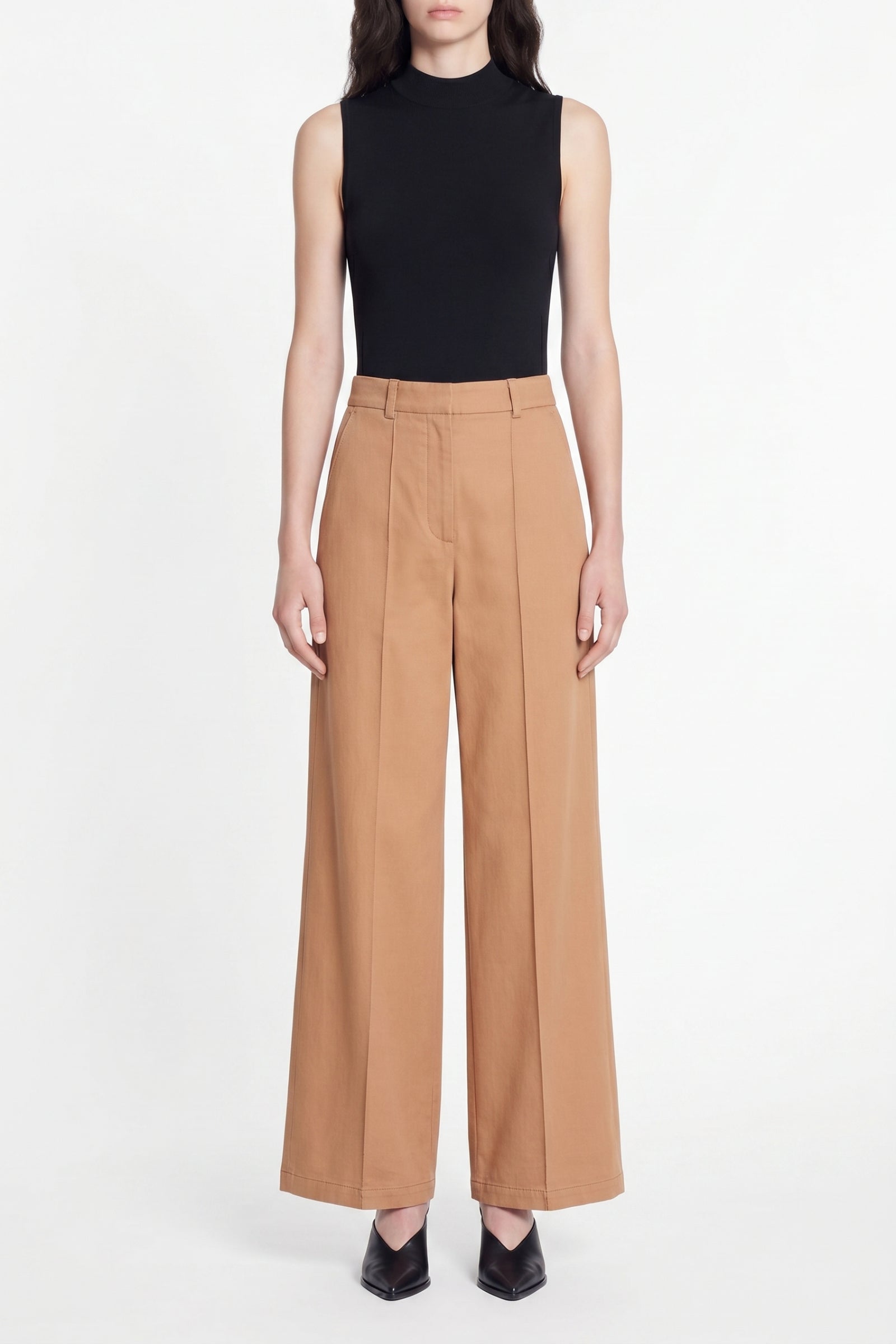 Pantalon droit taille midi Dulce - Camel