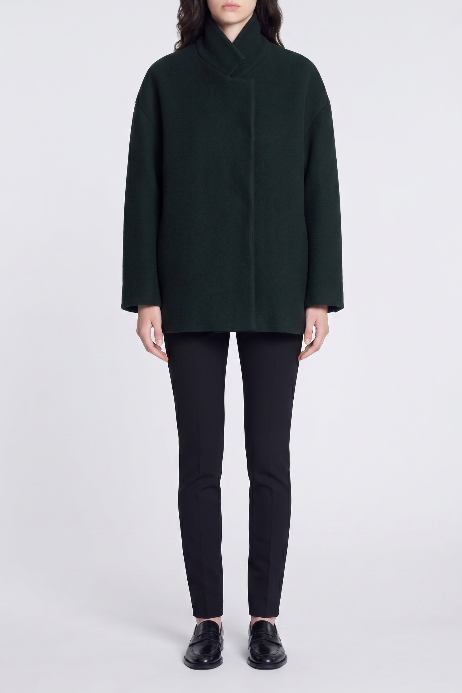 Manteau Sebel en laine - Vert Sapin