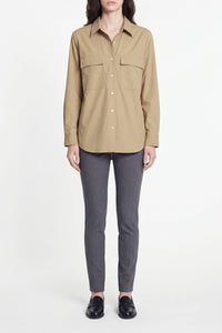 Chemise ample à manches longues Dim - Kaki