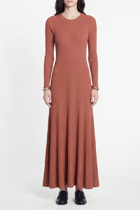 Robe longue Elisa - Noisette