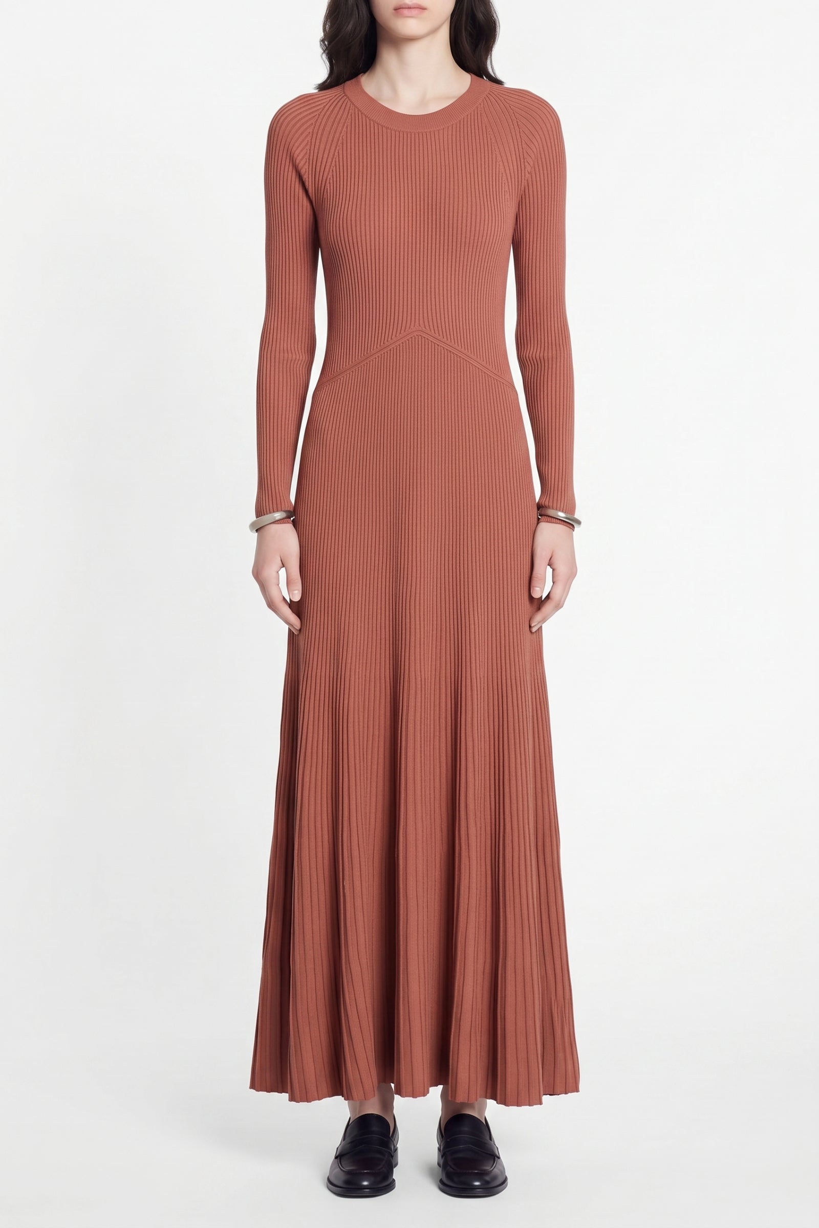 Robe longue Elisa - Noisette