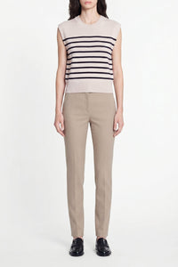 Pull Cassandra en laine mélangée - Écru & Marine