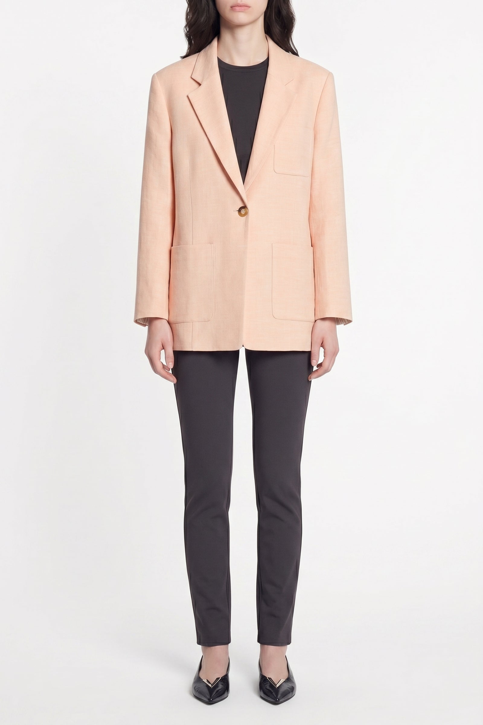 Blazer Caline en lin mélangé - Dragee
