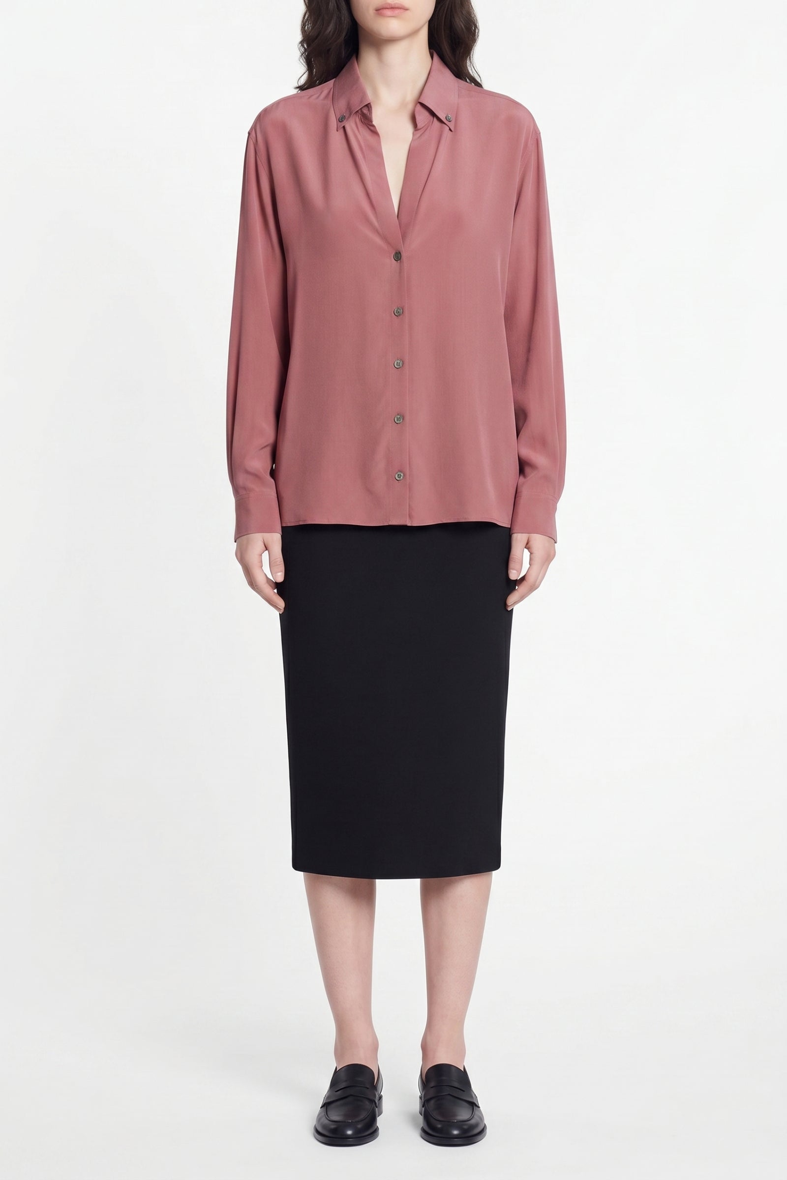 Chemise Druyat en soie - Blush