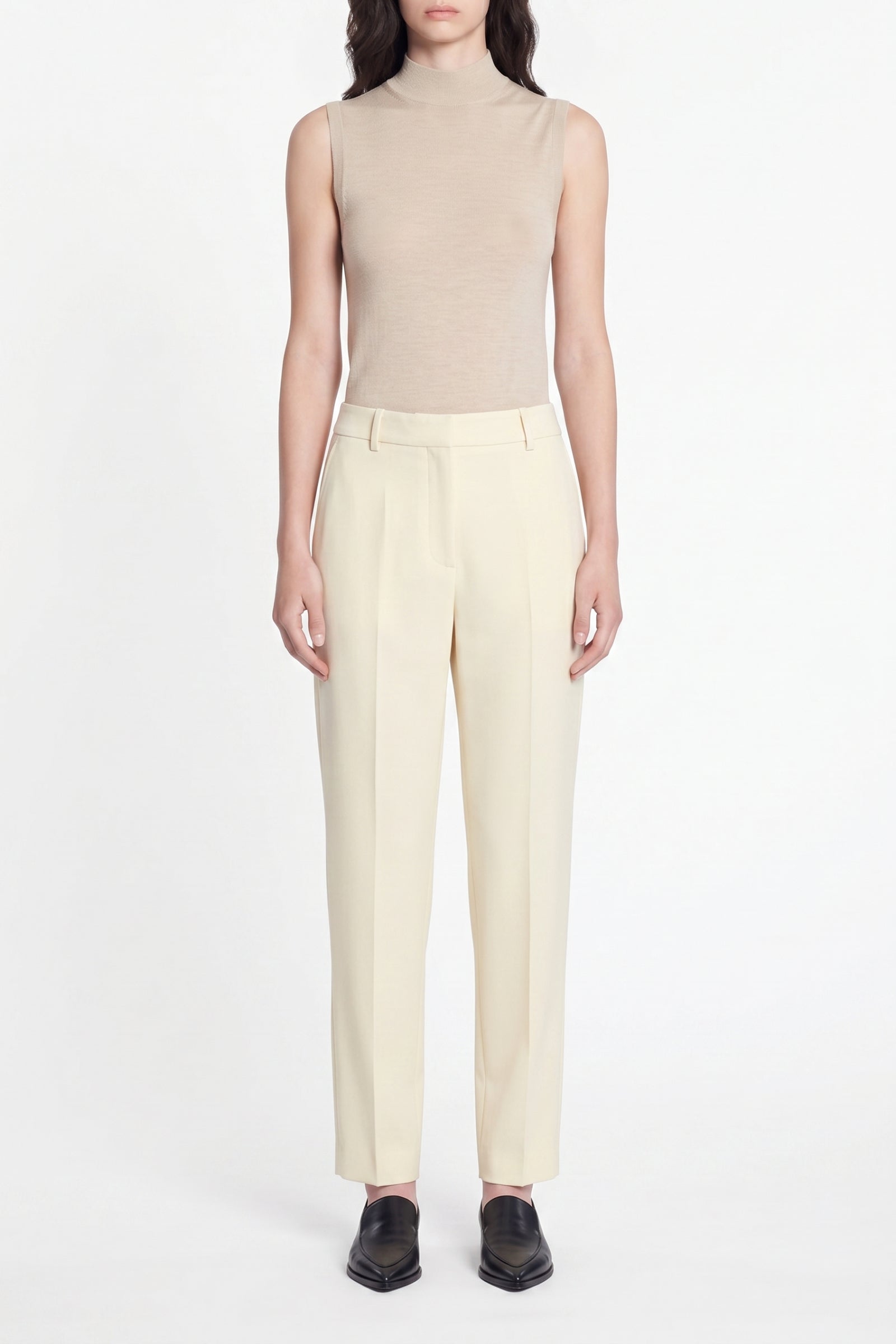 Pantalon droite taille midi Dandy - Vanille