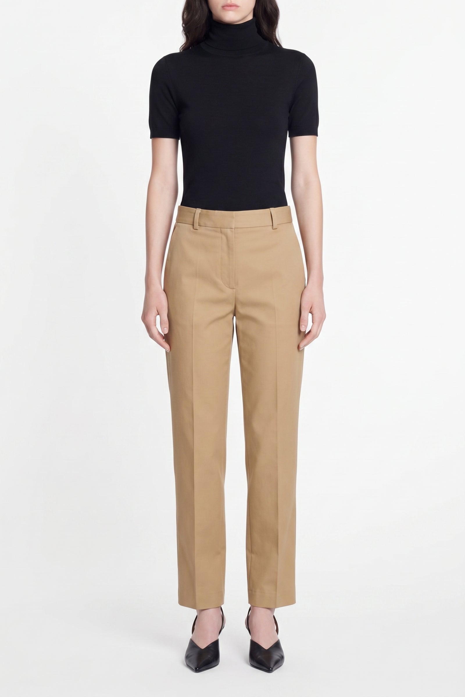 Pantalon droit taille midi Dandy - Vert Safari