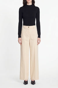 Pantalon cropped Helias en denim - Beige