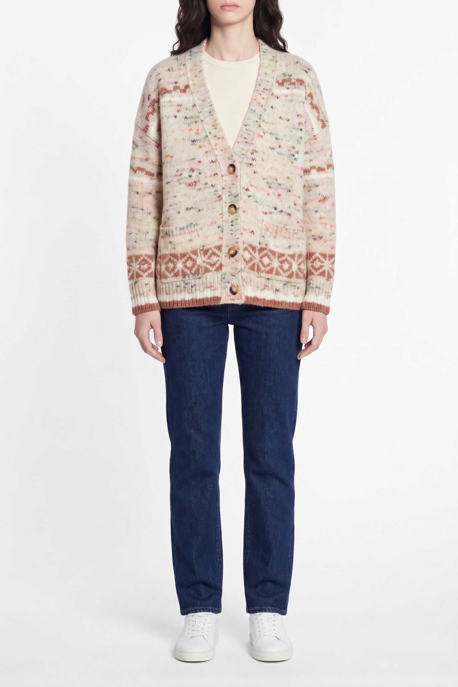 Cardigan Eleonore en laine - Aquarelle