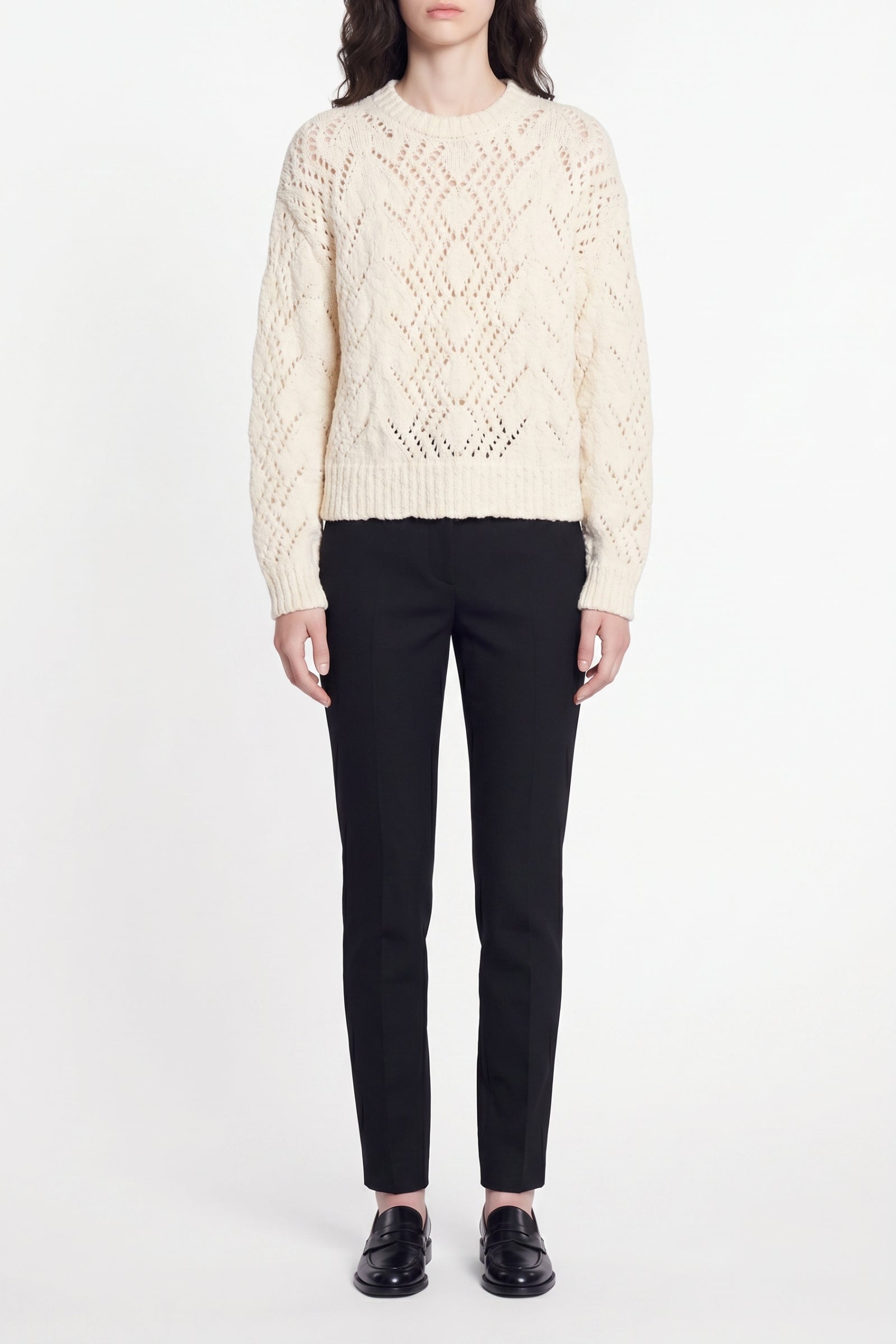 Pull Eulalie en laine - Écru