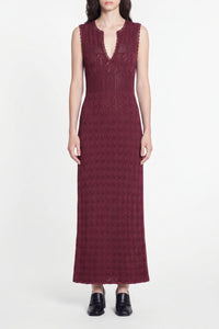 Robe longue Elka - Bordeaux