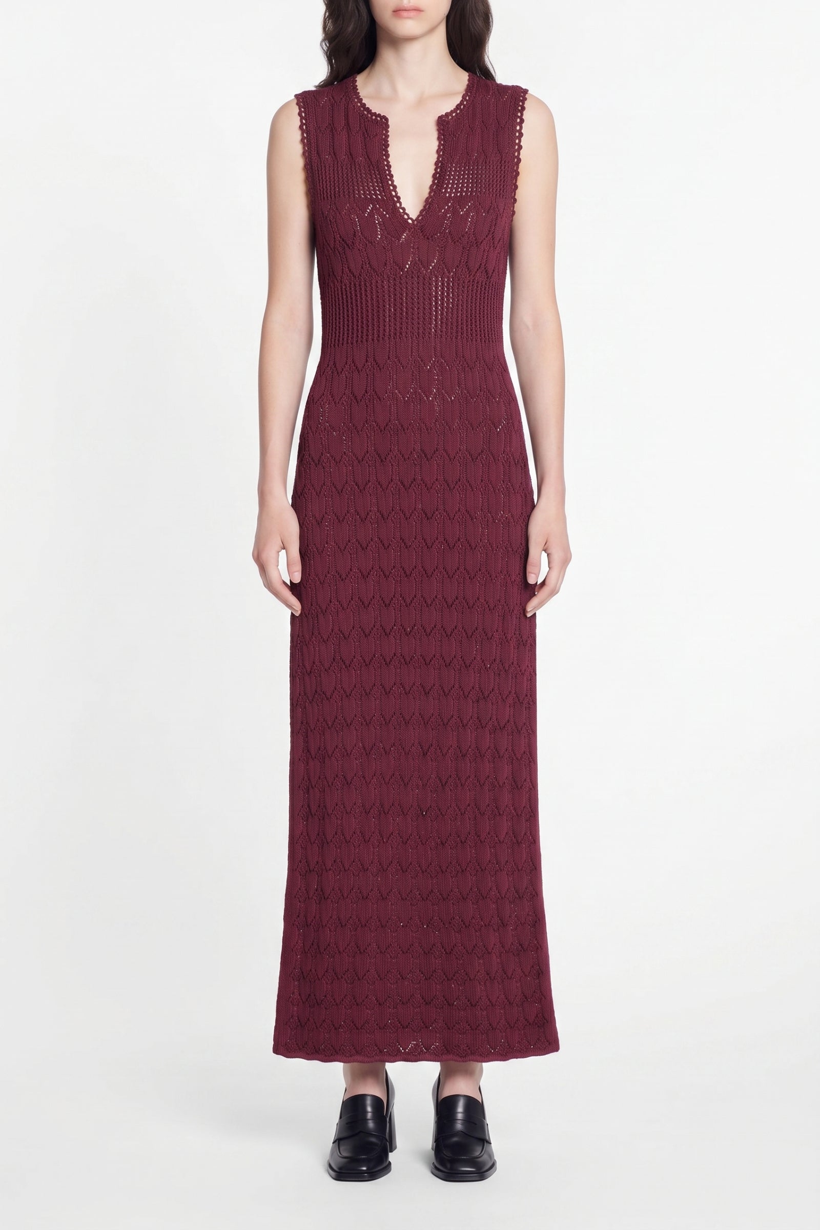 Robe longue Elka - Bordeaux
