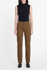 Pantalon droit taille haute Farel - Kaki