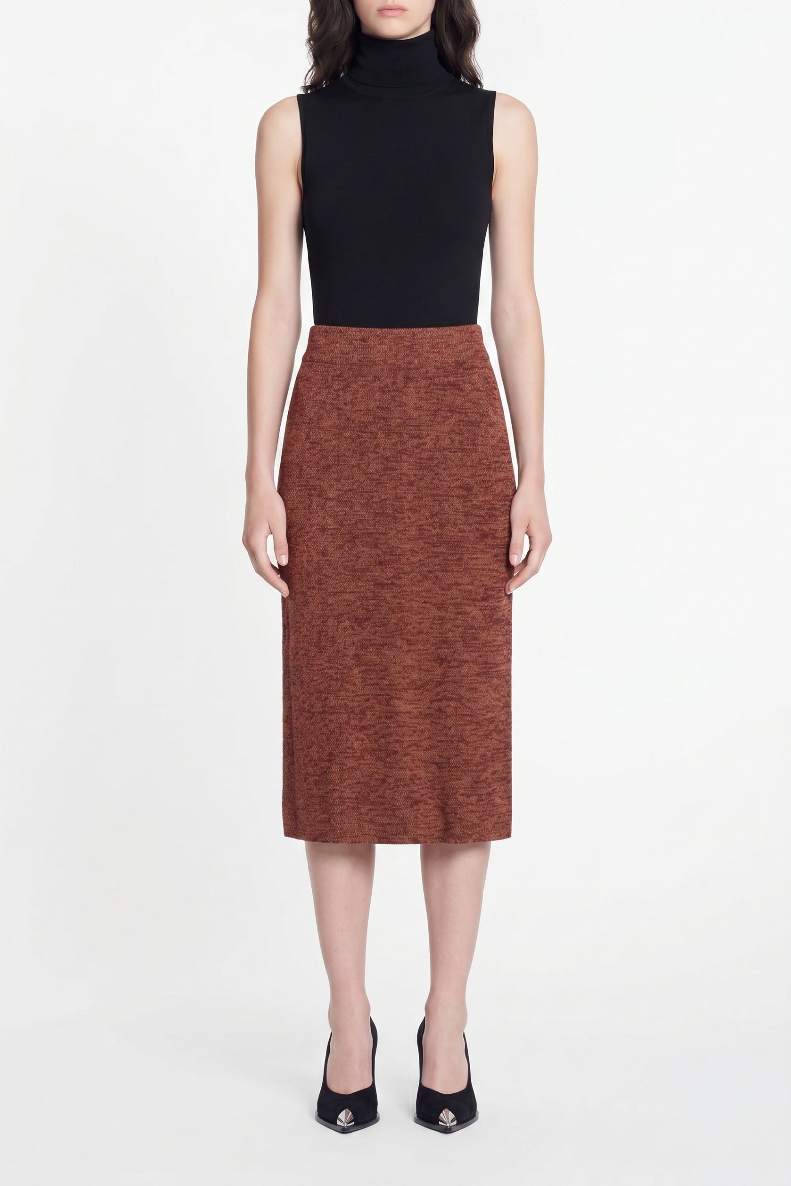 Jupe midi Fausta - Noisette