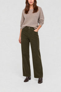 RECO : 90 // Pantalon Bilbao en velours - Vert foncé