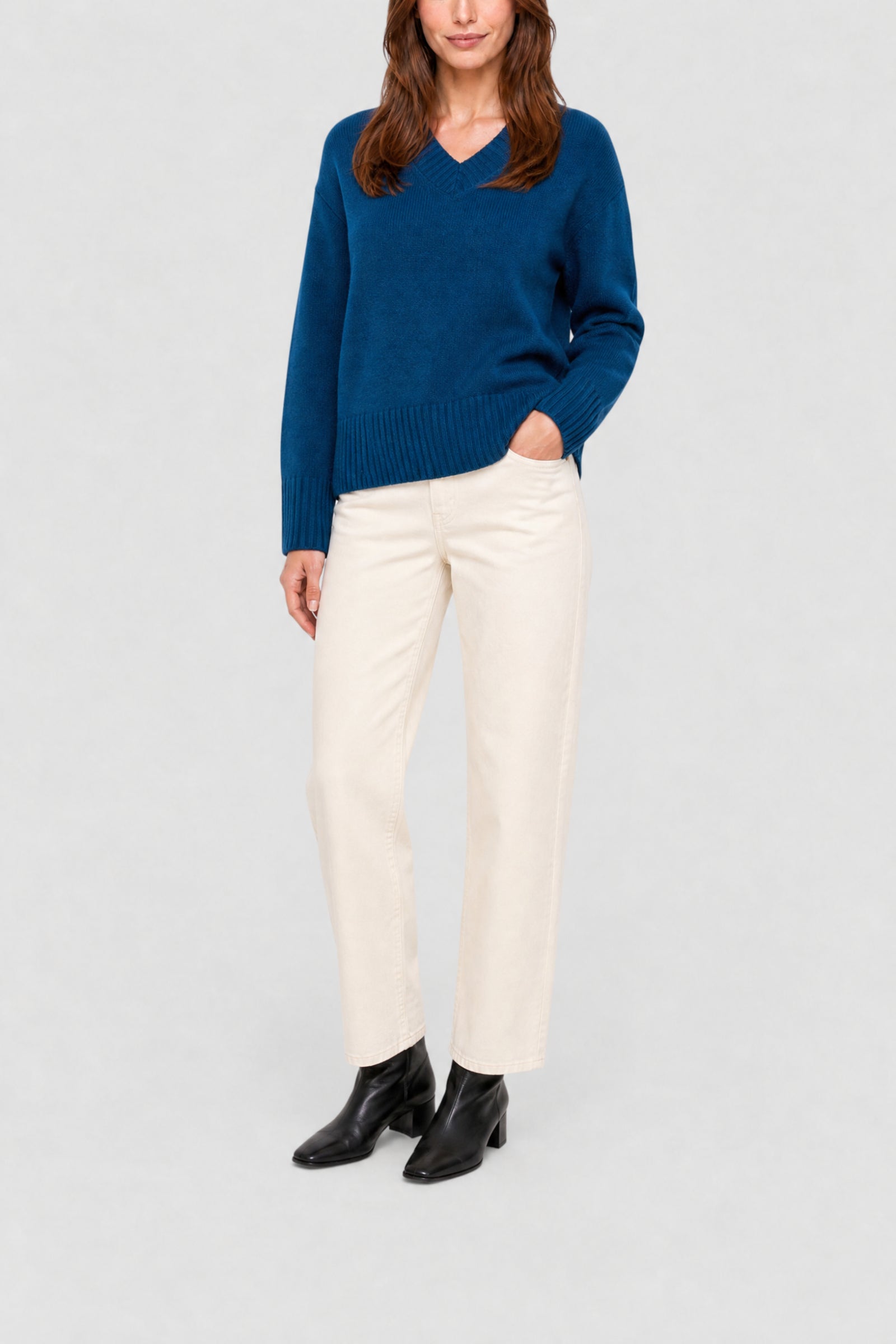 RECO : 150 // Pull Fazio en laine - Bleu Canard
