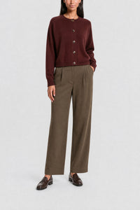RECO : 95 // Cardigan Douve en laine - Marron