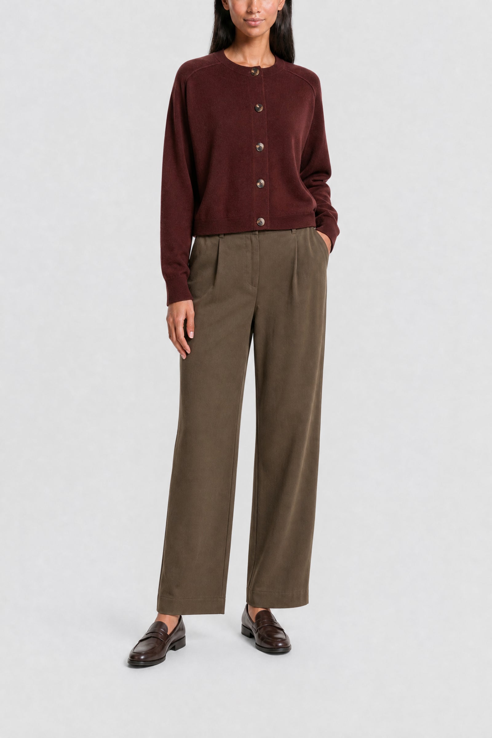 RECO : 95 // Cardigan Douve en laine - Marron