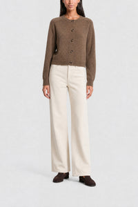 RECO : 110 // Cardigan Douve en laine - Taupe