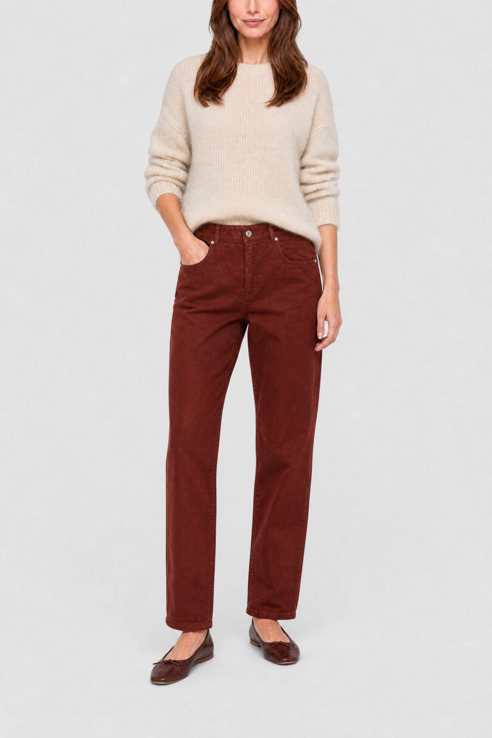 RECO : 90 // Pantalon Farel en coton - Brique