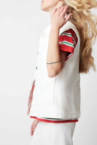 Christie denim jacket - White