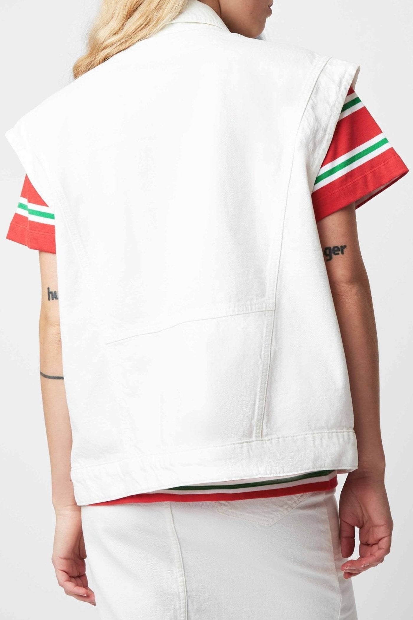 Christie denim jacket - White