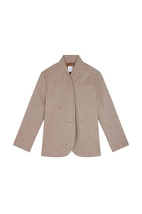 Oversized wool-blend Kaia jacket - Sable