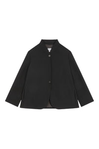 Kaia wool blend button-down jacket - Charcoal