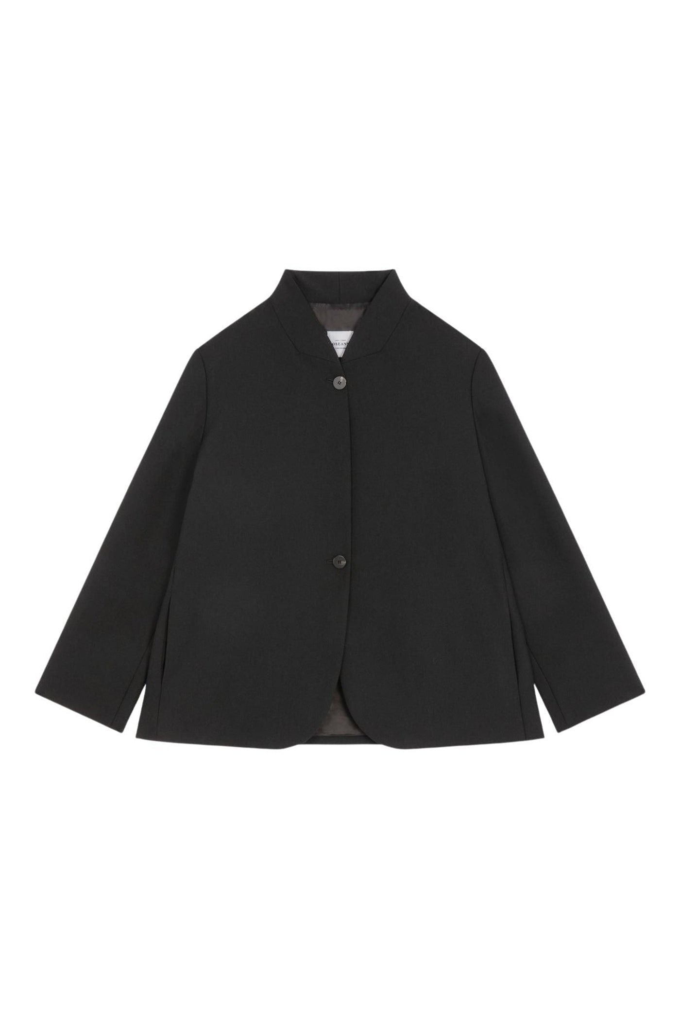 Kaia wool blend button-down jacket - Charcoal