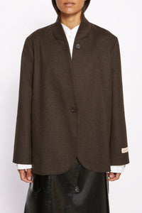 Veste Kaia en laine - Chocolat