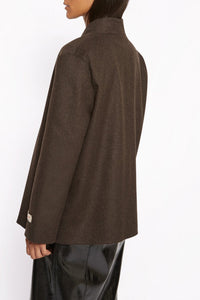 Veste Kaia en laine - Chocolat