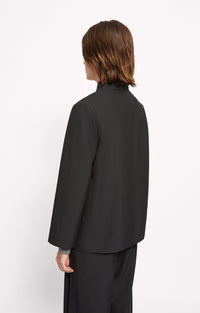 Kaia wool blend button-down jacket - Charcoal