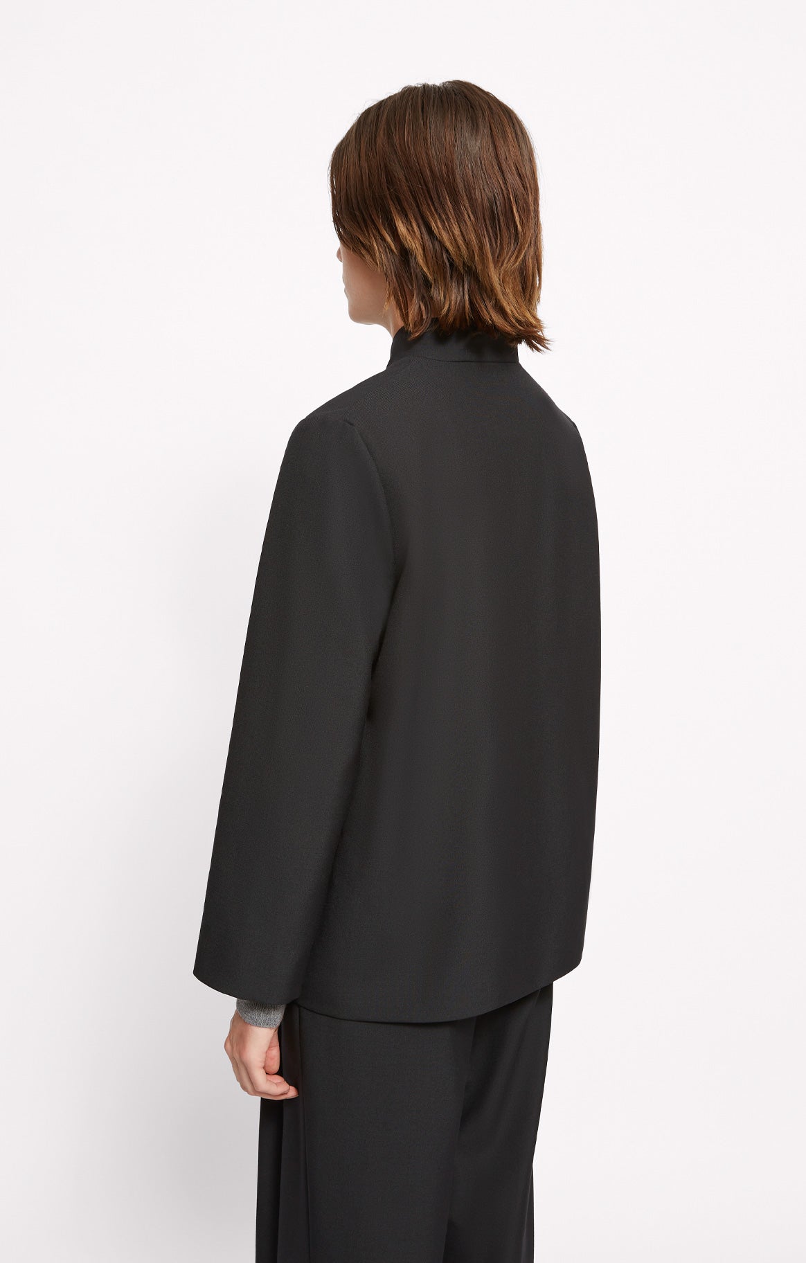 Kaia wool blend button-down jacket - Charcoal