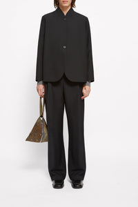 Kaia wool blend button-down jacket - Charcoal