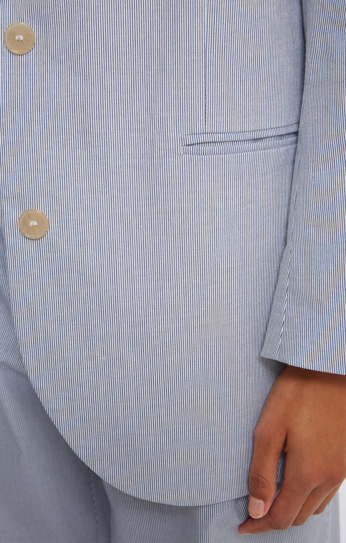 Mickey jacket in linen - White