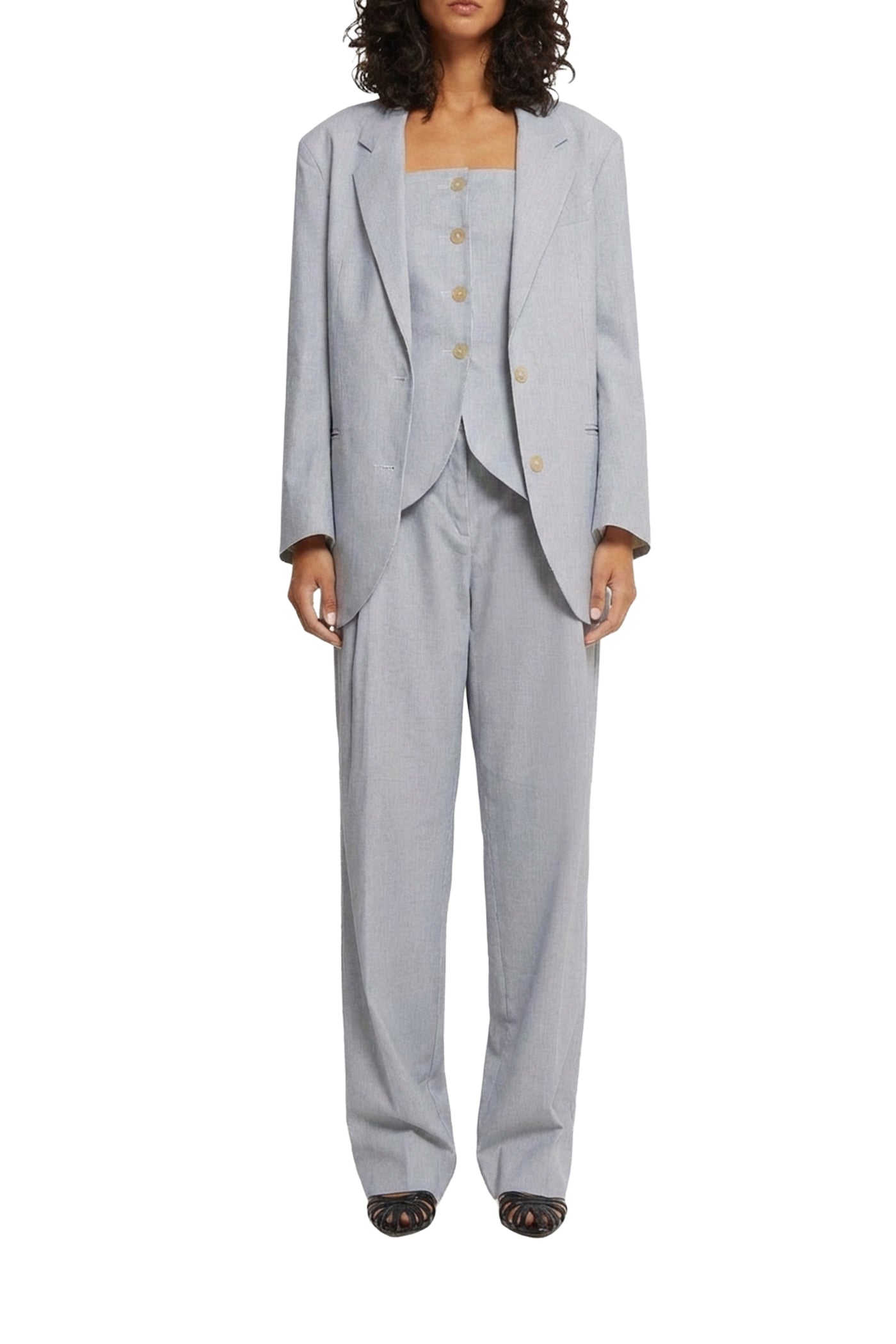 Mickey jacket in linen - White