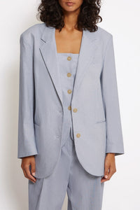 Mickey jacket in linen - White