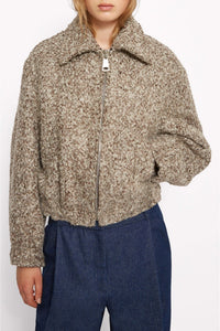 Blouson Orso en laine mélangée - Chocolat