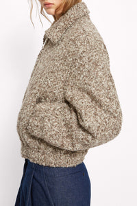 Blouson Orso en laine mélangée - Chocolat