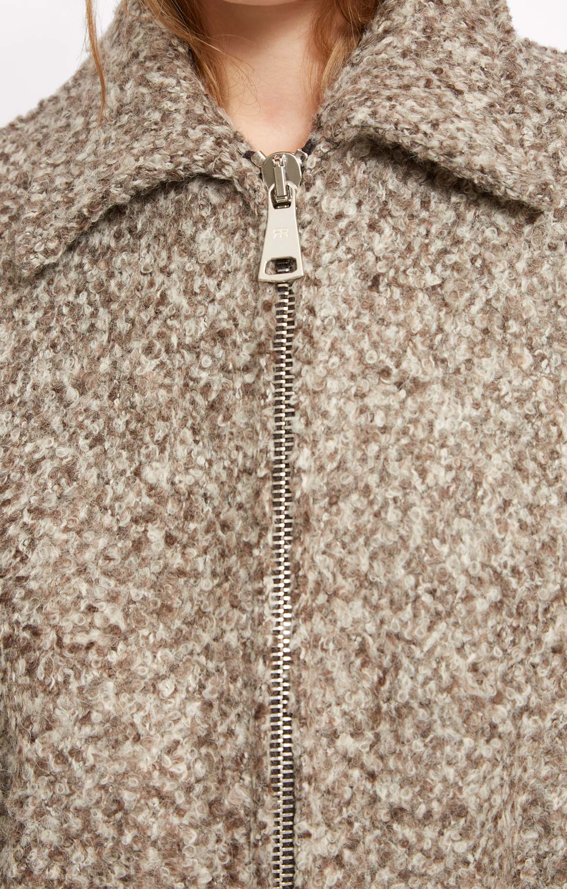 Blouson Orso en laine mélangée - Chocolat