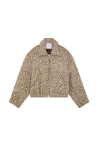 Blouson Orso en laine mélangée - Chocolat