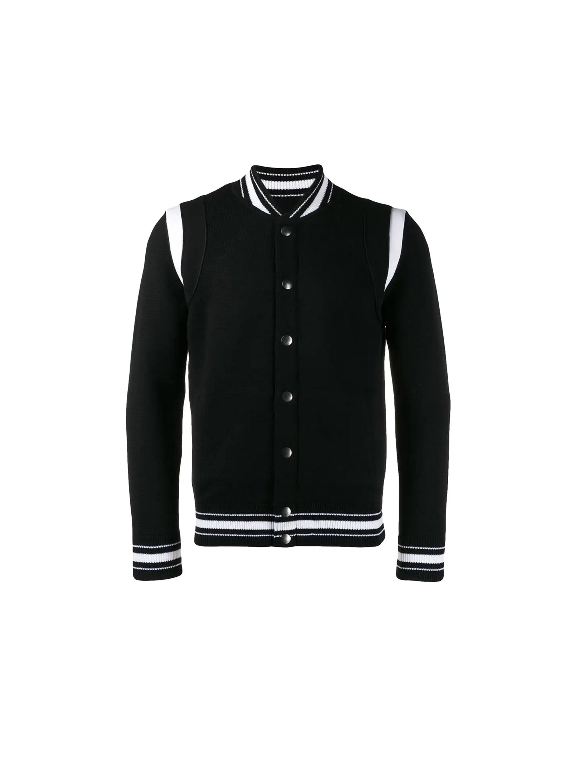 Bomber en maille bicolore Givenchy - Noir & Blanc