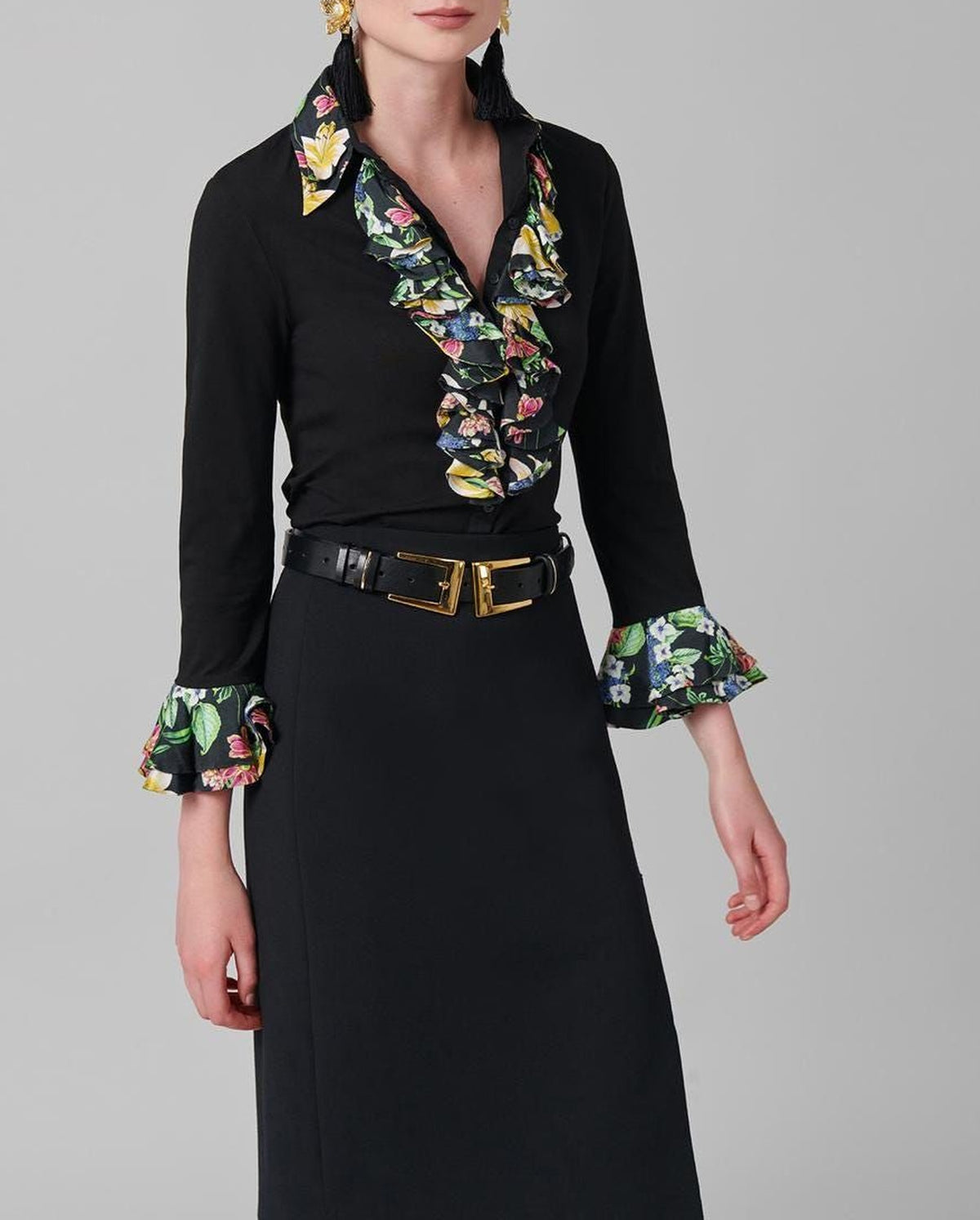 Viva cotton shirt - Black