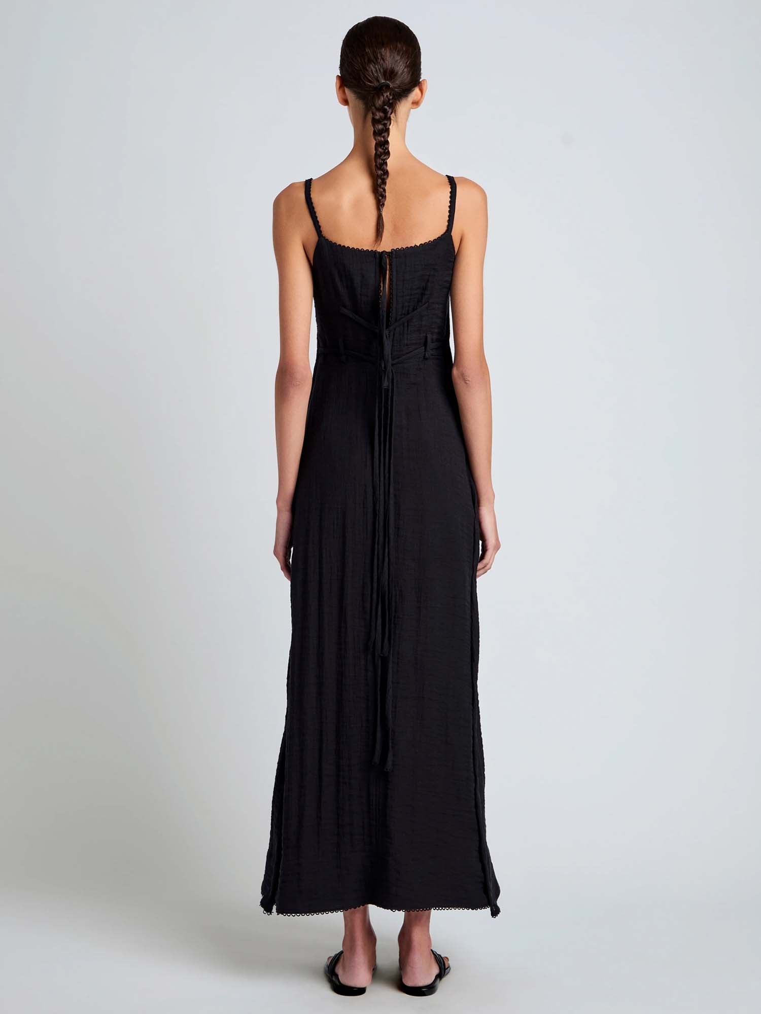 Robe Evelyn à bretteles fines - Black