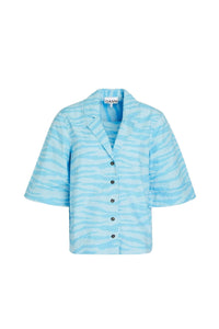 Chemise en coton imprimé - Ethereal Blue