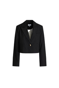 Blazer court drapé - Black