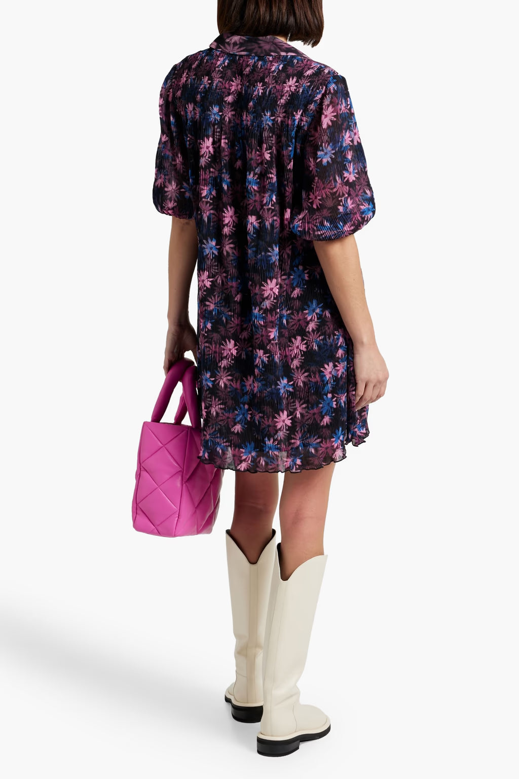Robe courte à carreaux - Lilac Sachet