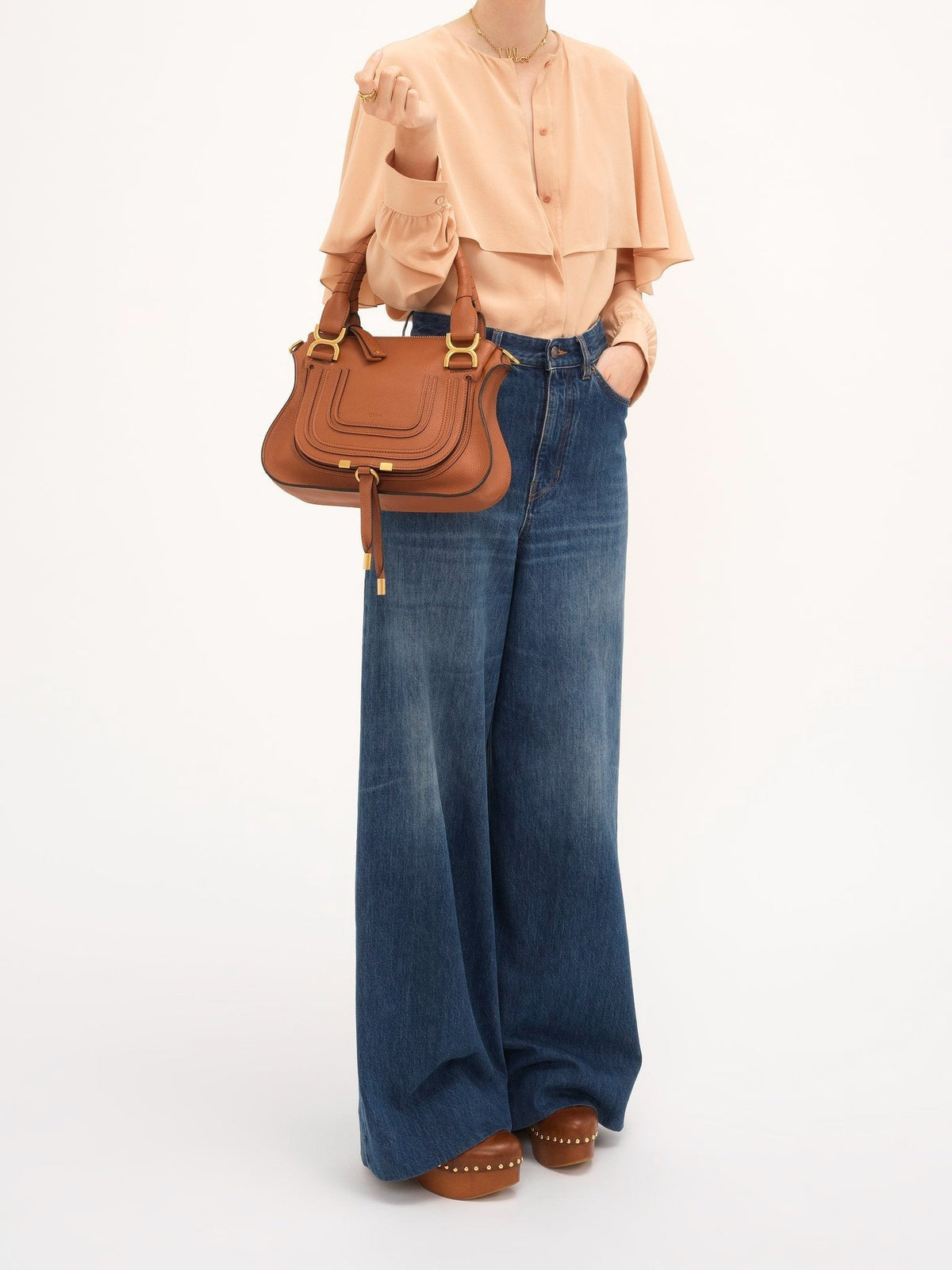 BASEPLUS_Tan SMALL DOUBLE CARRY BAG - Tan