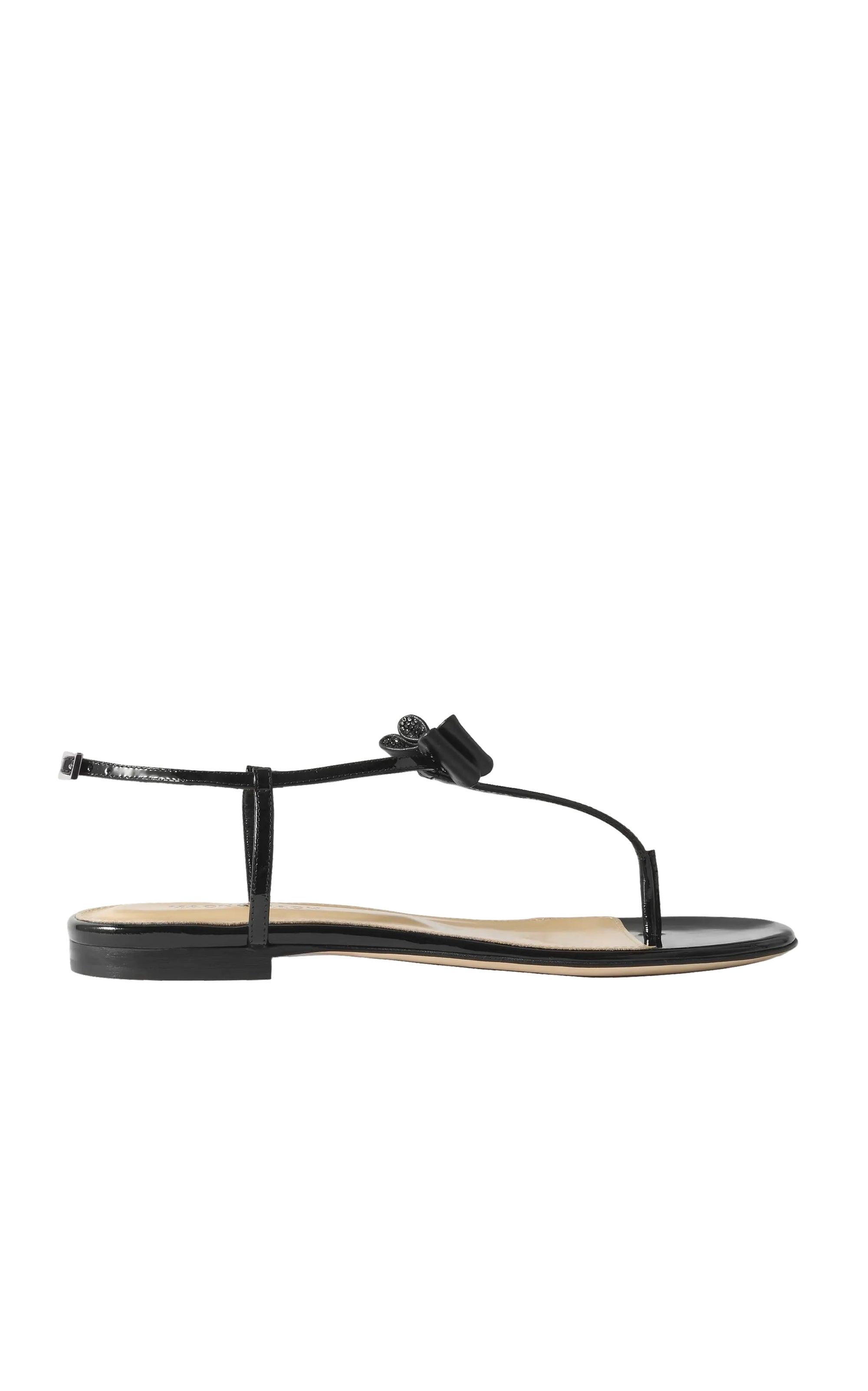 Petite Cadeau sandals in patent leather - Black