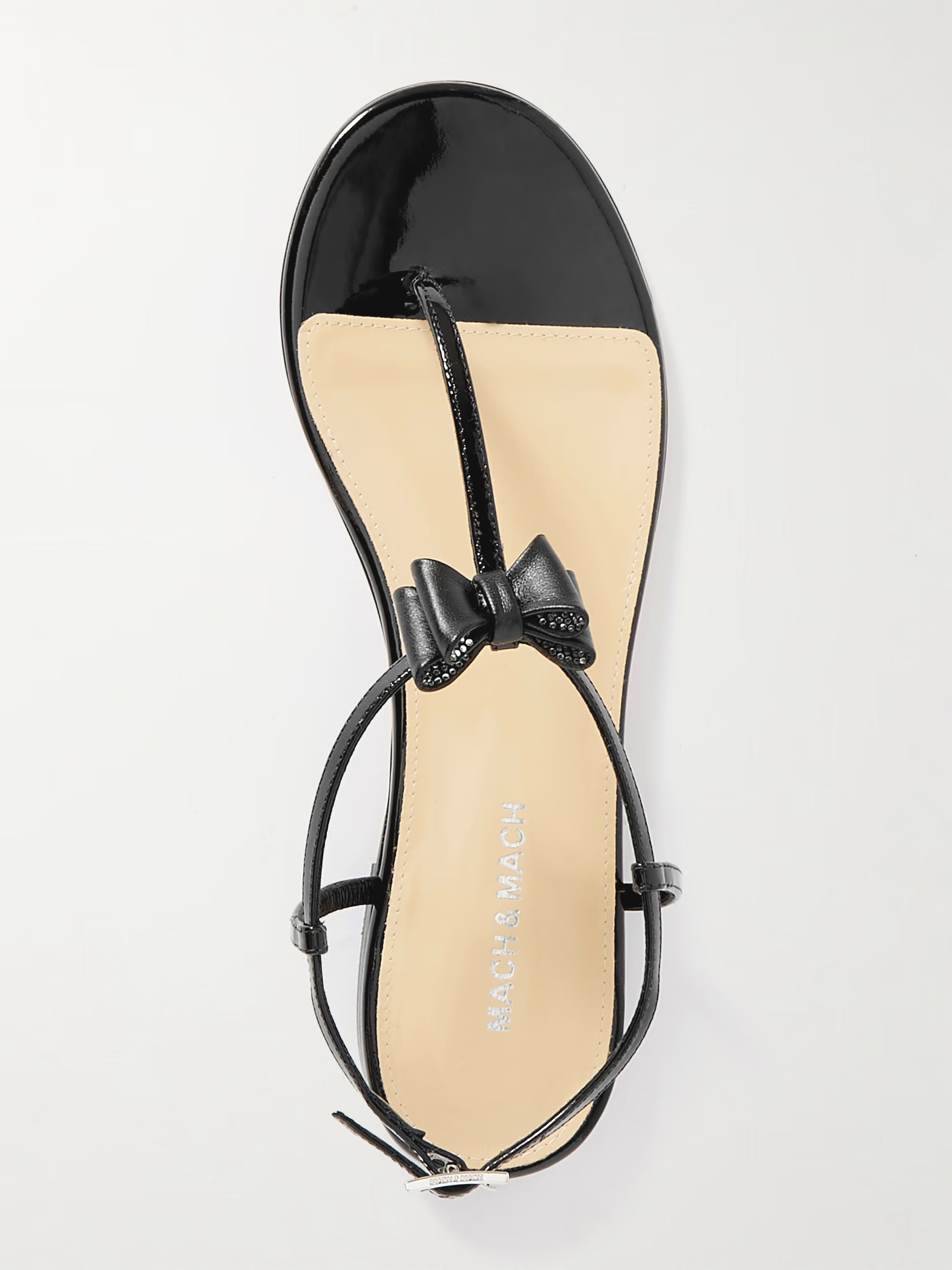 Petite Cadeau sandals in patent leather - Black